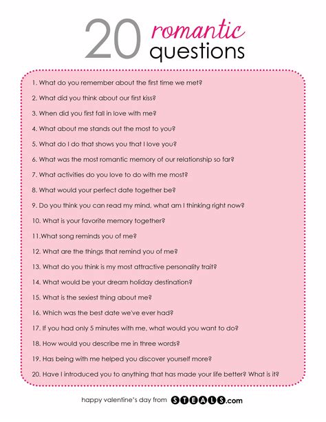 twenty dating questions